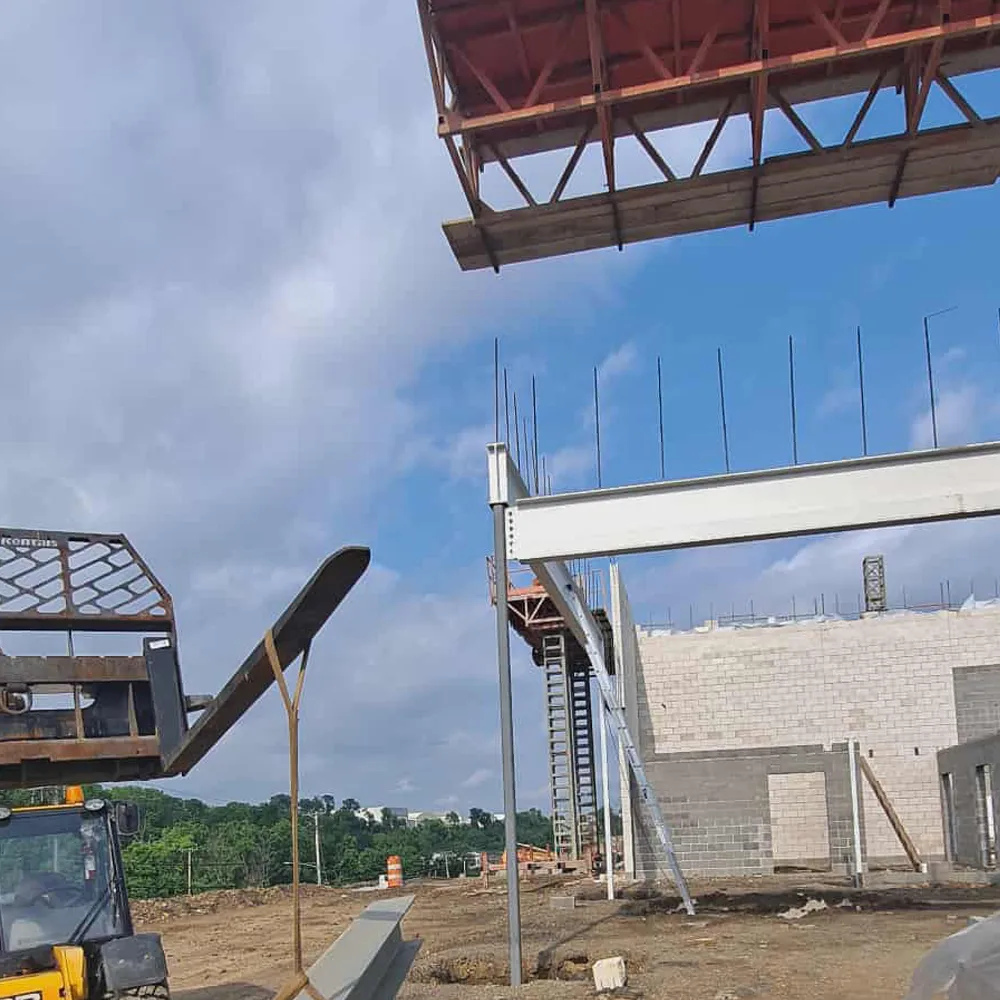 Steel beam fabrication and welding